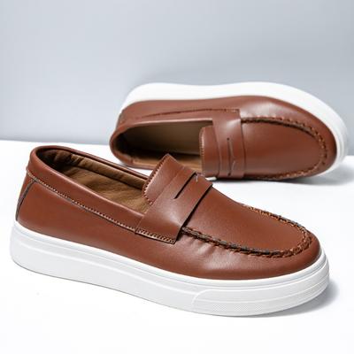 Fashion Loafers Leisure Men‘s Shoes High Quality Work Shoes for Comfortable Leather Sneakers Handmade Retro Flat Platform Walking Shoe