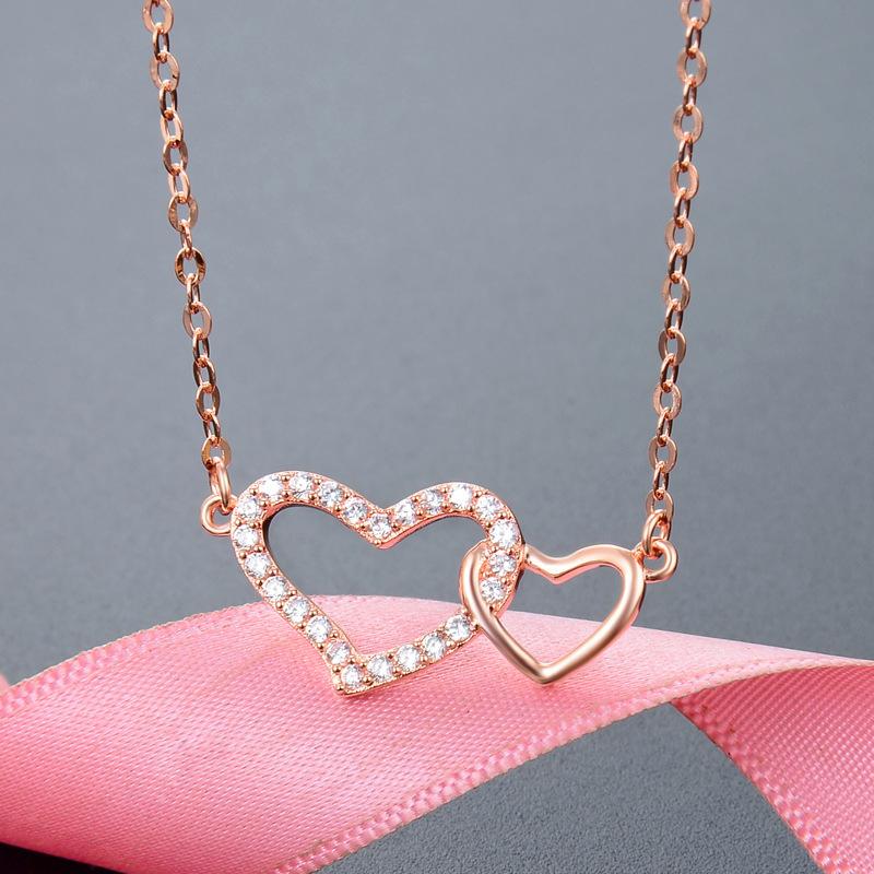 Lindon 925 Sterling Silver Classic Women Necklace Pendant Zircon Fashion Gift