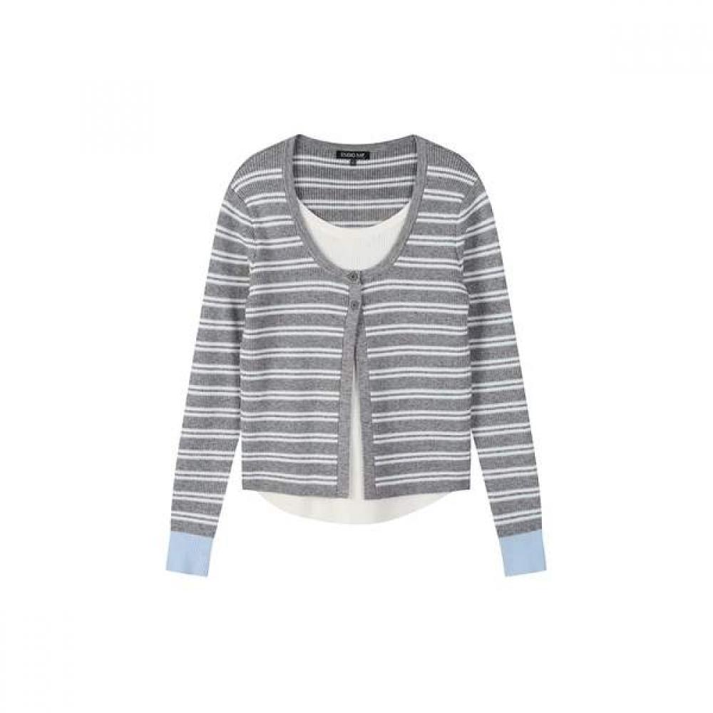 Lap Inner Layered Stripe Knit As1kh165