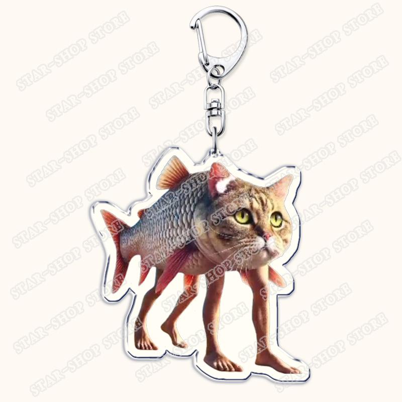 Italian Brainrot Animals Meme Keychains for Accessories Tralalero Tralala Tung Tung Tung Sahur Brr Brr Patapim Keyring Fans Gift