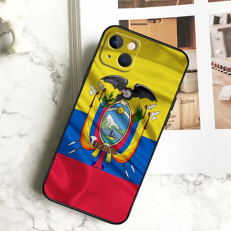 Ecuador Flag Phone Case For iPhone 15 16 14 Plus 13 12 Mini 11 Pro Max X XR XS Max 7 8 Back Cover