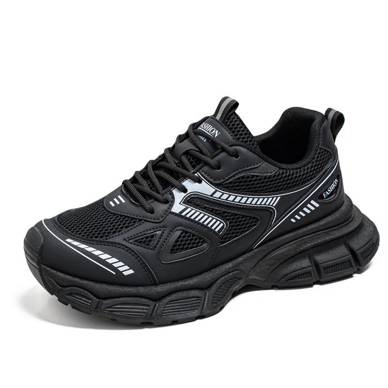 Platform Dad Shoes 2025 Summer New Mesh Breathable Casual Sports Shoes Men's Non-slip and Wear-resistant Running Shoes Men's