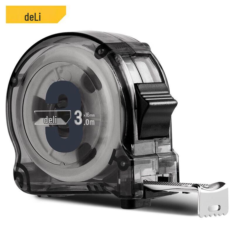 Deli DL270316T Transparent Carbon Steel Tape Measure (2-Pack)