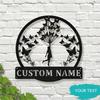 Metal Butterfly Wall Decor Personalized Sign Modern Home Art Hanging Sculpture Gift