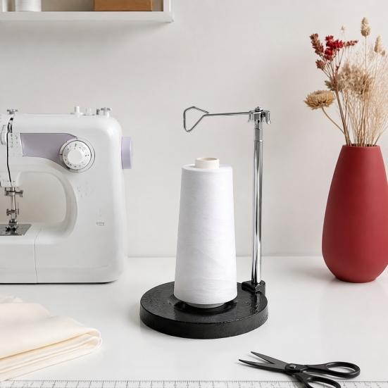 Adjustable Thread Spool Stand Holder for Sewing Machine, Large Stand, Universal Metal with Anti-Tangle Guide