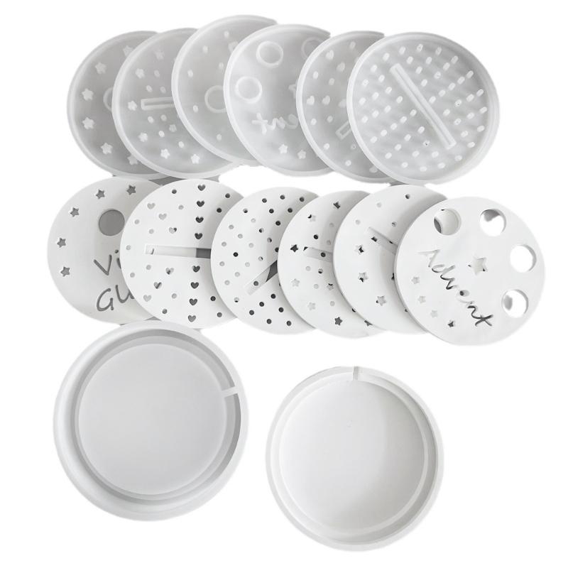 Round Silicone Mold For DIY LED Candle Holders Sturdy And Easy To Demold For Creative Homes Decors Projects