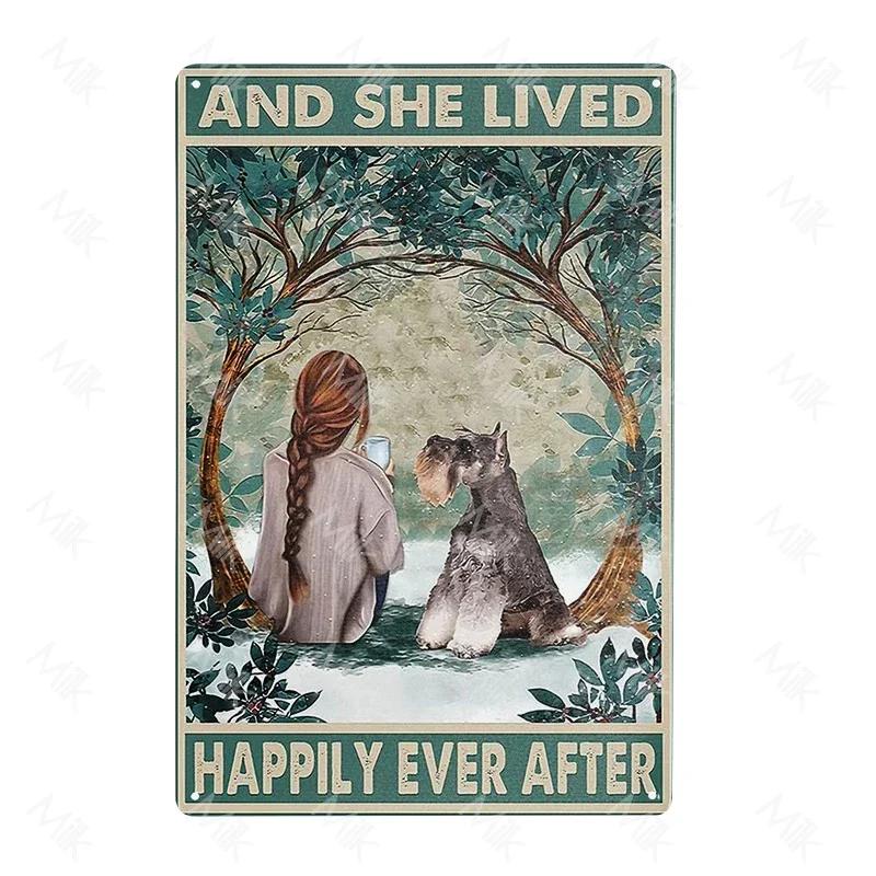 

Schnauzer Dog Metal Sign Dachshund Coffee Metal Plate Vintage Style Wall Stickers Metal Poster Cartoon Sweet Home Outdoor Decor 20x30cm（7.8x11.8inch）
