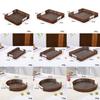 Handwoven Wicker Serving Tray Woven Handheld Plastic Rattan Storage Tray  Kitchen Storage