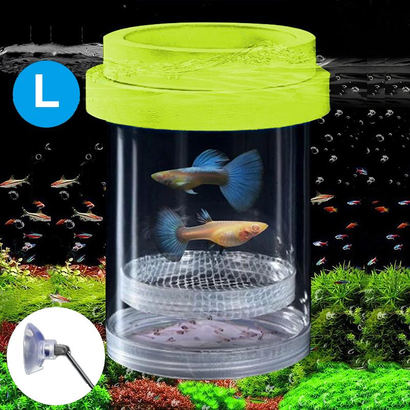 

Isolation Breeding Box for Fish with 270° Flowing Water System; Safely Separates Parent & Baby Fish; Includes Suction Cups