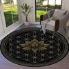 1pc Office Carpet Chair Mats Sacred Geometry Lotus Mandala Perfect for Decorating Office Chairs, Living Rooms, Or Bedrooms