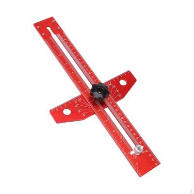 T Square Rotated Woodworking Scriber Carpenter Layout Tool Portable Edge Ruler for Home Architect
