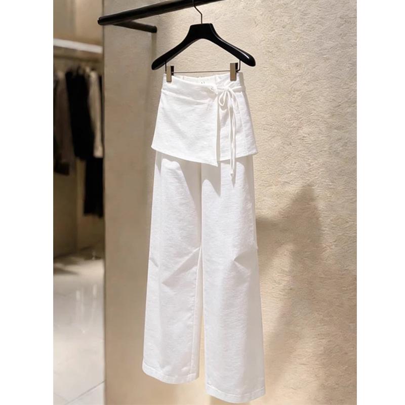 

Chic Spring High-Waisted Wide-Leg Pants - Simple, Versatile, and Fashionable Casual Design Medium