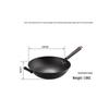 Luchuan Old-Fashioned Round & Flat Bottom Cast Iron Non-Stick Frying Pan for Gas Stoves