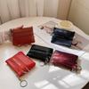 Pu Leather Portable Money Coin Purse Key Ring Waterproof Zipper Wear Resistant Credit Card Holder For Men Women