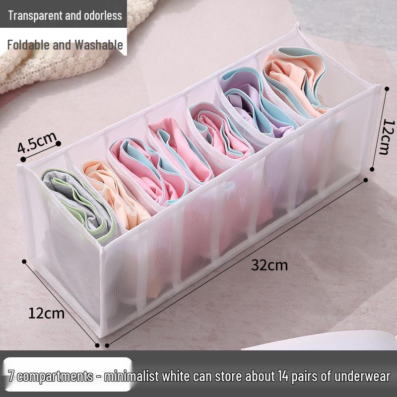 Drawer-Type Multi-Compartment Storage Box for Underwear and Socks - Dormitory and Household Organizer