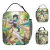 Genshin Impact Venti Lunch Bag Convenient Lunch Box Men Picnic Graphic Design Cooler Bag Leisure Oxford Thermal Lunch Bags