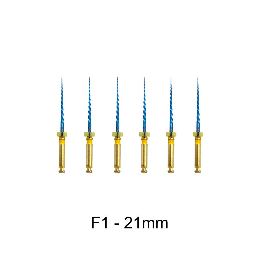 6Pcs Dental Heat Activated Canal Root Files Super File Bluesx-F3 25Mm Dentist Tools Can Bend For Preparing Root Canal Treatment