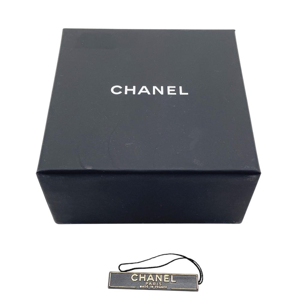 CHANEL Camelia corsage Valletta Barrette Nylon black Women Storage box Used