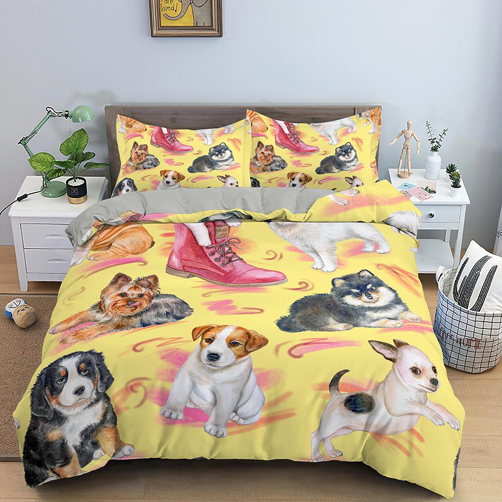 Nice Cat Puppy Dog Bed Linen Sets Animal Bed Cover Bed Linen Twin/queen/king Size Bed Room for Children Bed Linen