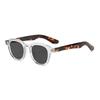  Retro Rivets Polarized Men Round Sunglasses Fashion Black Blue Trending Shades UV400 Women Clear Frame