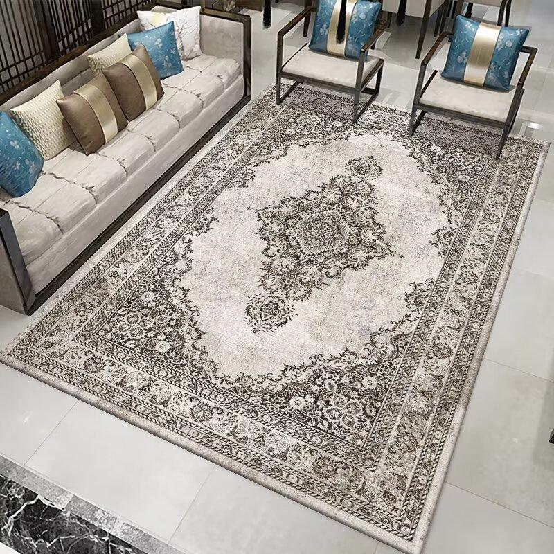 Vintage Persian Carpets Living Room Hall Sofa Chair Area Rug Retro Bohemian Large Carpet Room Decoration Home Floor Mat Washable