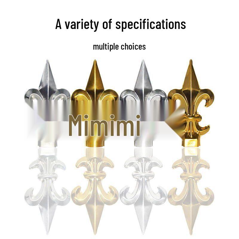European Style 304 Stainless Steel Villa Anti-theft Gold Spearhead Fence Decoration