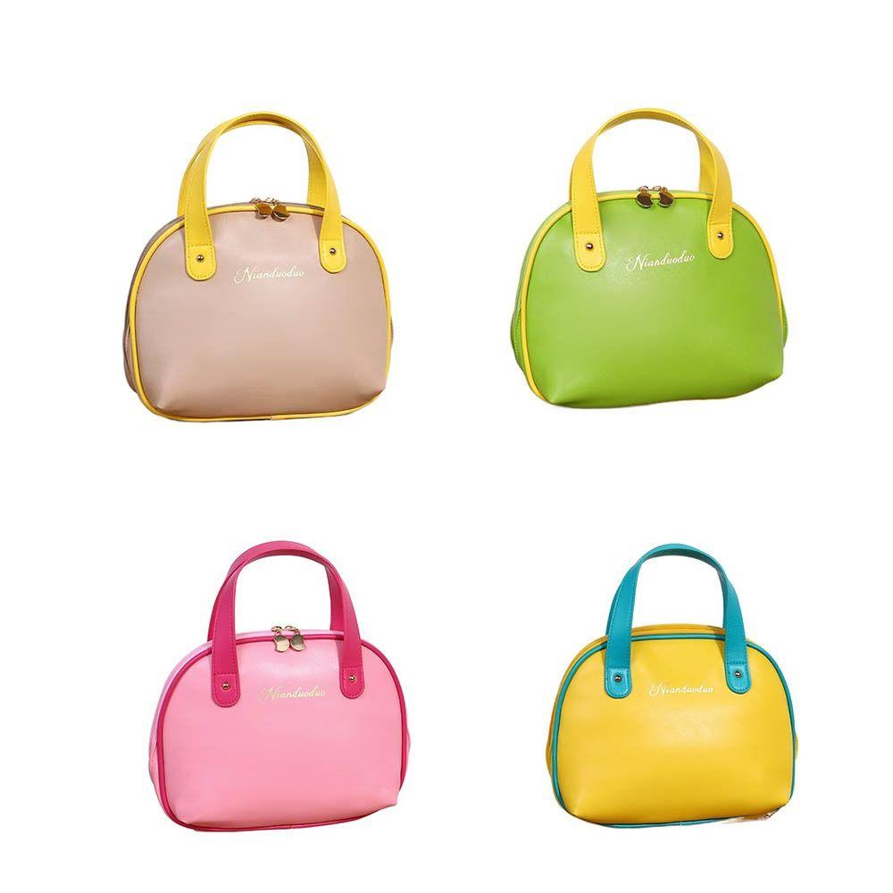 Storage Container PU Cosmetic Bag Large Capacity Washing Bag Portable Handheld  Make Up Bag  Girls