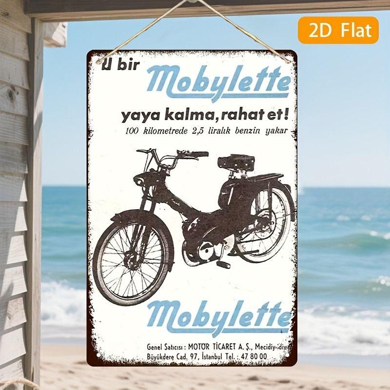 

Retro Tin Motorcycle Wall Art for Cafe Bar Garage Decor