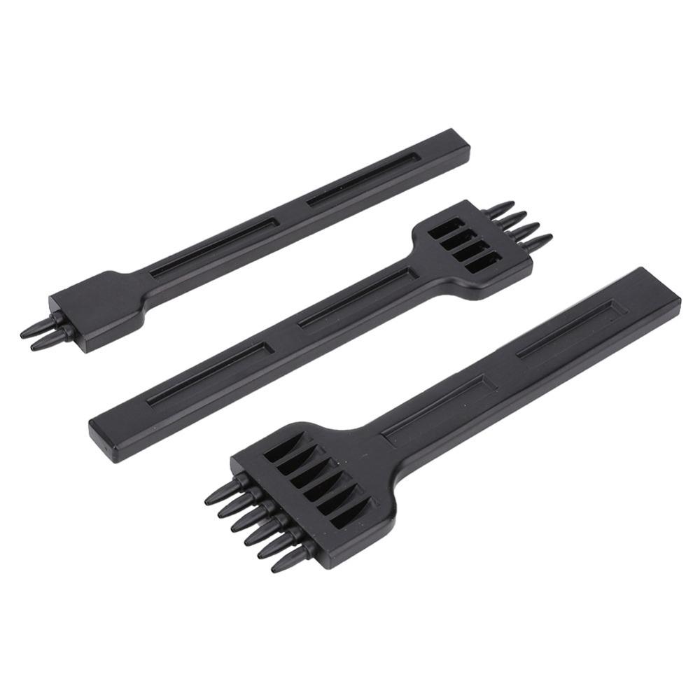 3pcs 2/4/6-prong Leather Hole Puncher 4/5/6mm Spacing Leather Craft Chisel  For Handbag Making