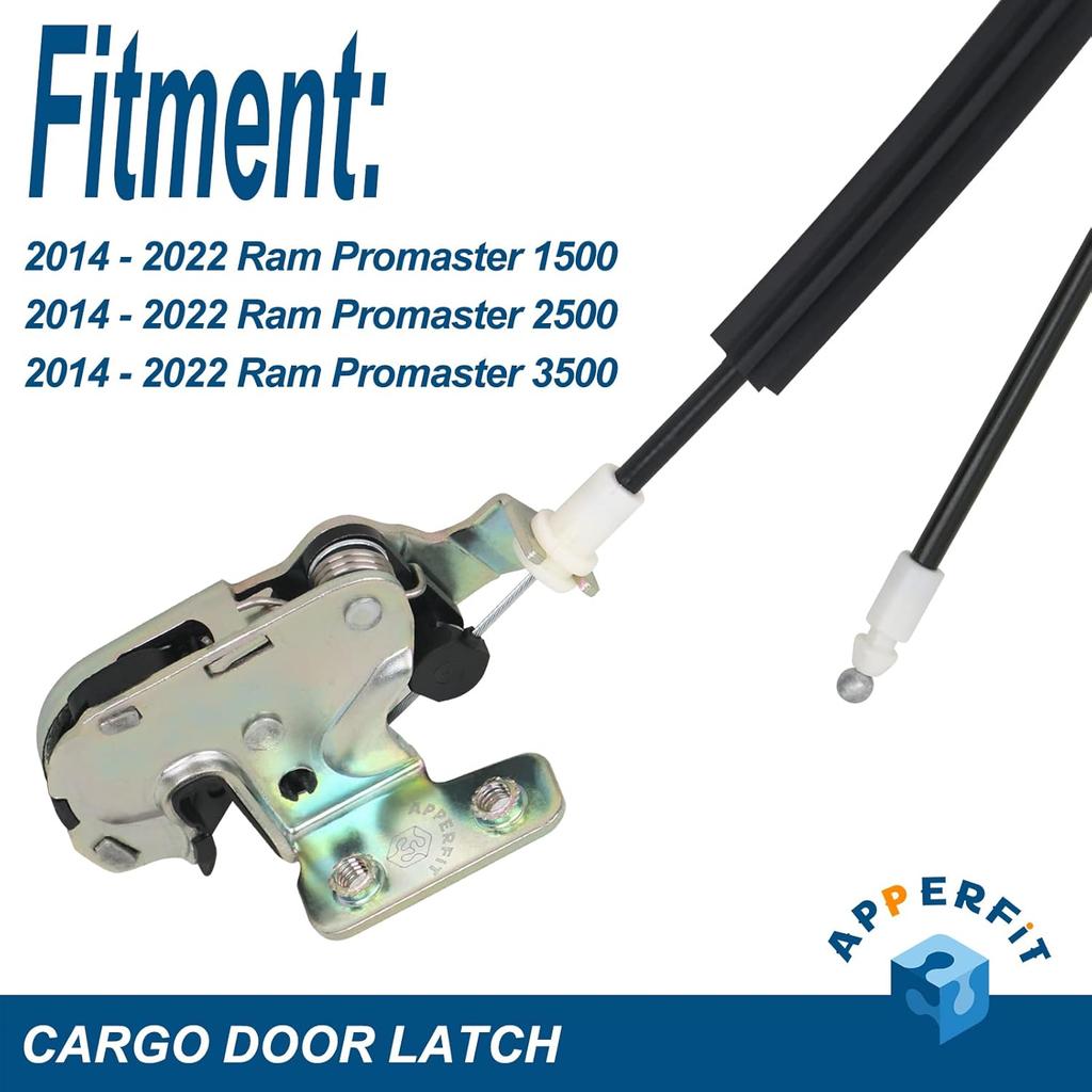 APPERFiT Rear Cargo Door Latch-Left-Lower 68226089AC Compatible With Dodge Ram ProMaster Cargo Van 1500 2500 3500 2014-