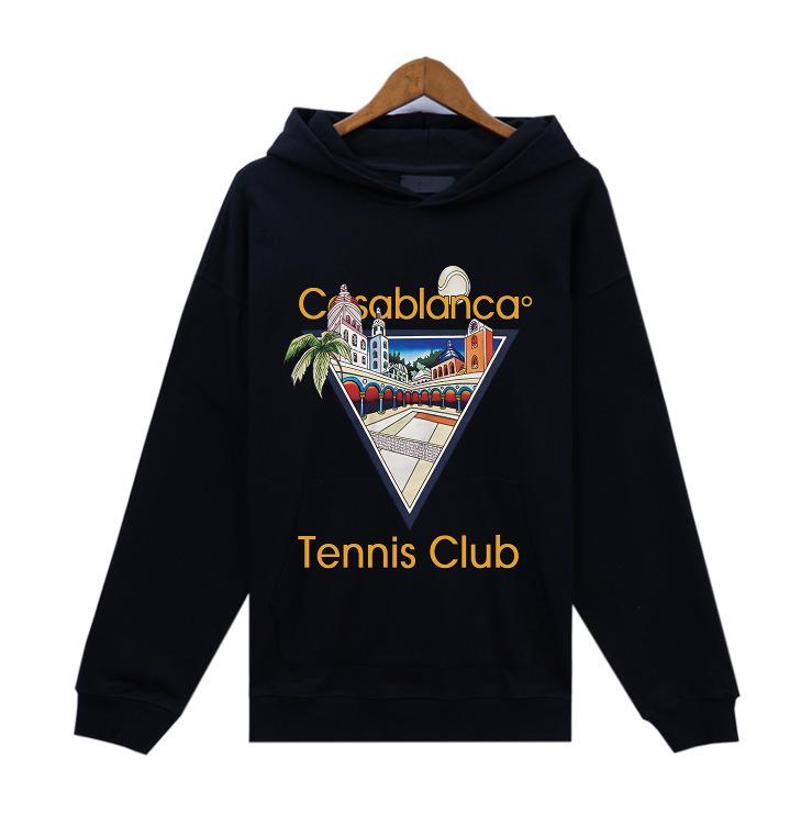 Unisex Trendy European & American Loopback Hooded Sweatshirts - Autumn/Winter, Featuring Loose Casablanca Style