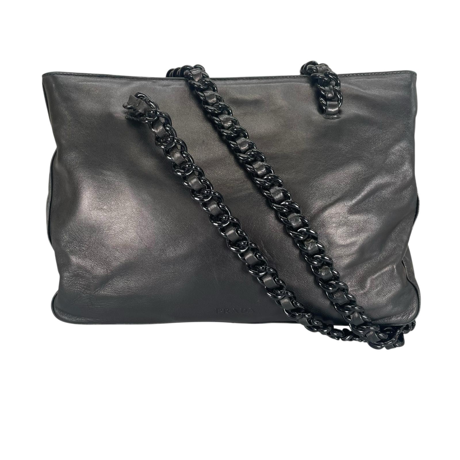 

PRADA Tote Bag black Women used