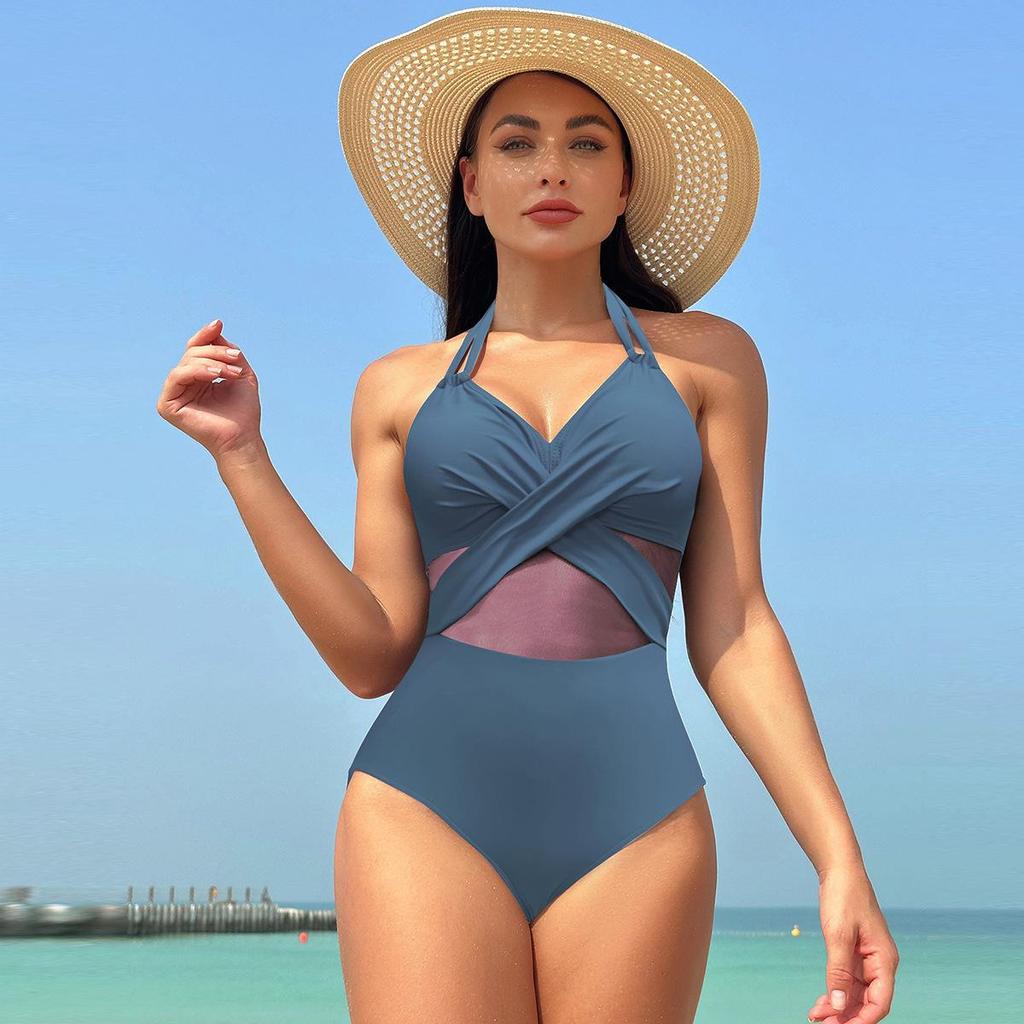 Damski jednoczęściowy strój kąpielowy jednolity push up bikini dla pań lato 2025 moda pływanie strój plażowy seksowne stroje kąpielowe ubrania