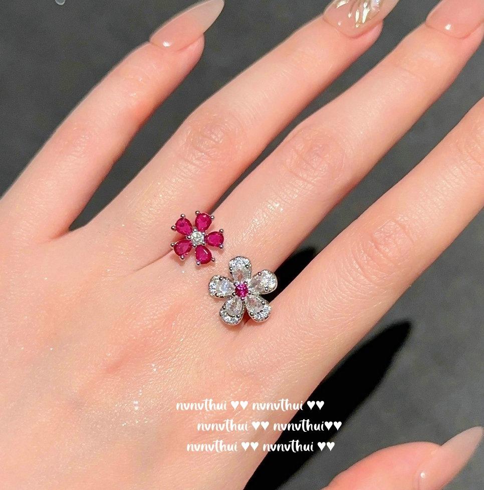 Jewelry, A Midsummer Night S Dream Purple Flowering Gemstone Necklace, Light Luxury High-End, Iris Purple Flower Zircon Bracelet