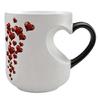 Heat Sensitive Color Changing Coffee Mug With Heart Shaped Handle Valentines Day Gift Kitchen Drinking Cup
