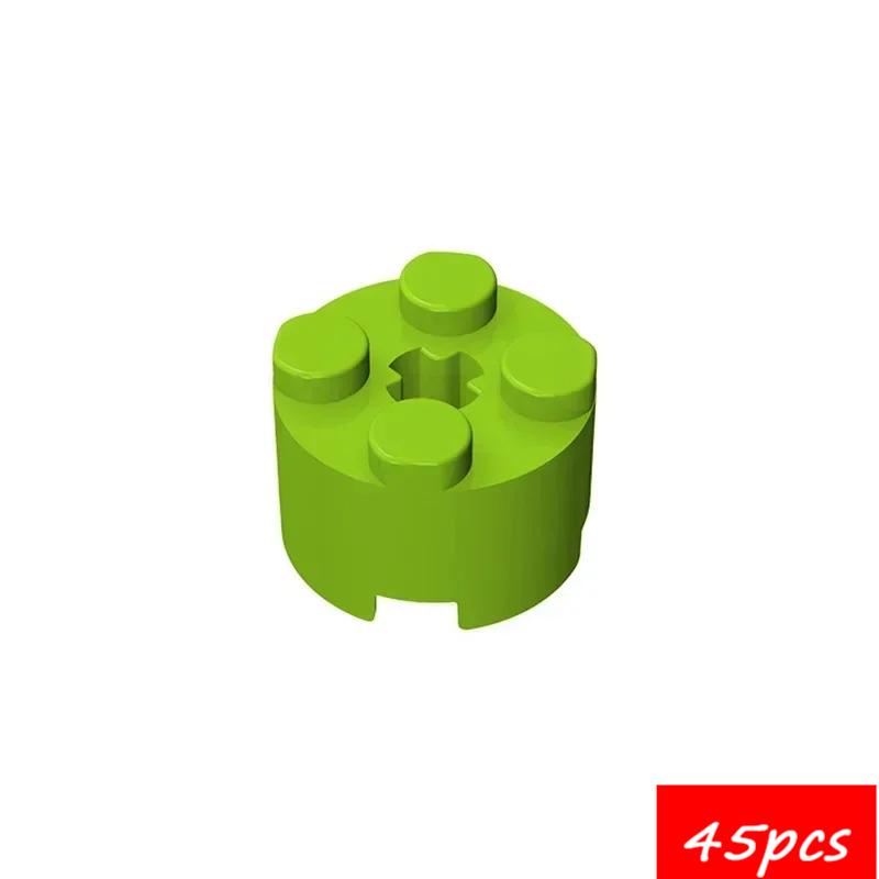 45PCS High-Tech Assemble Particle 6143 6116 39223 3941 2x2 Cylindrical Building Blocks Kit Part Idea DIY Toys For Children Gifts