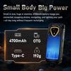 CUBOT Kingkong Mini 4 Android 15 Rugged Smartphone 16GB+128GB, 4.7'' Display, Camping Lamp, 48MP+16MP, 4700mAh, 4G Dual SIM/Face ID/NFC/IP68/GPS