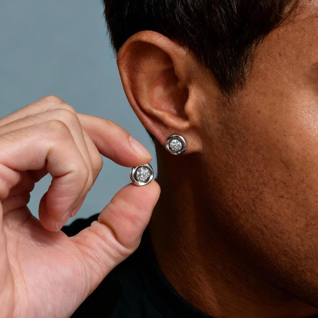 Non Piercing Magnetic Small Ear Clip for Men Women, High Quality Zircon Clip On Earrings, Fashion Jewelry Gifts