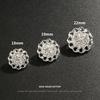 10Pcs Silver Button Women'S Clothes Jacket Fur Coat Diamond Decorative Metal Buttons High-End Button Accessories