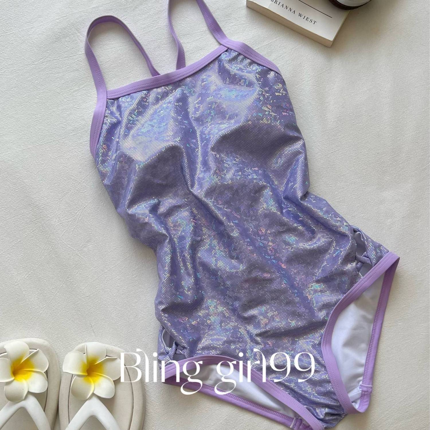

One-piece triangle racing, sexy and thin, belly-covered swimsuit, double-layer with chest pad, no water pocket, large size. 2XL фіолетовий