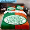 3pcs Cel-tic Football Club Crest Printed Bedding Set Duvet Cover Closure Includes 1 Duvet Cover & 2 Pillowcases Bedding Sets Home Decor Gifts