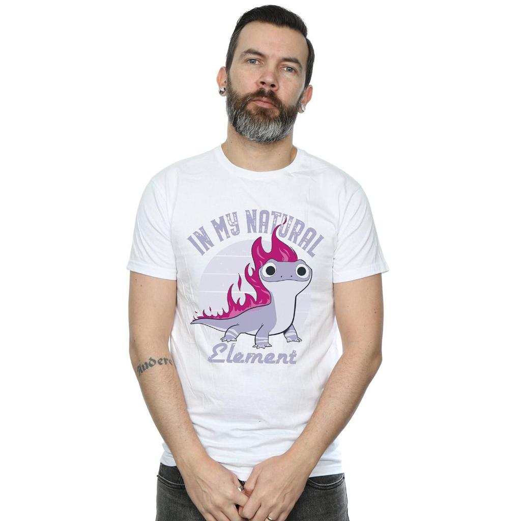 Disney Mens Frozen 2 Salamander Bruni Element T-Shirt