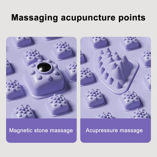 Fußmassage Matte mit Timer Fußschmerzlinderung Druckpunktpolster Fußentspannung Reflexzonenmassage-Pad Rutschfest Anti-Ermüdung Laufstein Akupressurmatte