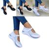 Summer Round Toe Thick Bottom Magic Sticker Knitted Mesh Casual Women's Shoes
