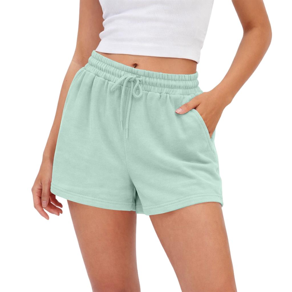 Women Drawstring Waist Casual Shorts with Elastic Soft Fabric Relaxed Lounge Bottoms for Summer Daily Wear