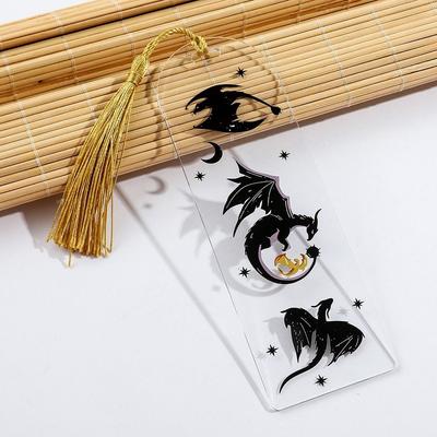 Kolekcja zakładek do książek Anime Black Dragon Prezent dla miłośników książek Akrylowa zakładka do książek dla mężczyzn i kobiet Nauczyciel Przyjaciel Dziecko Marker Czytanie