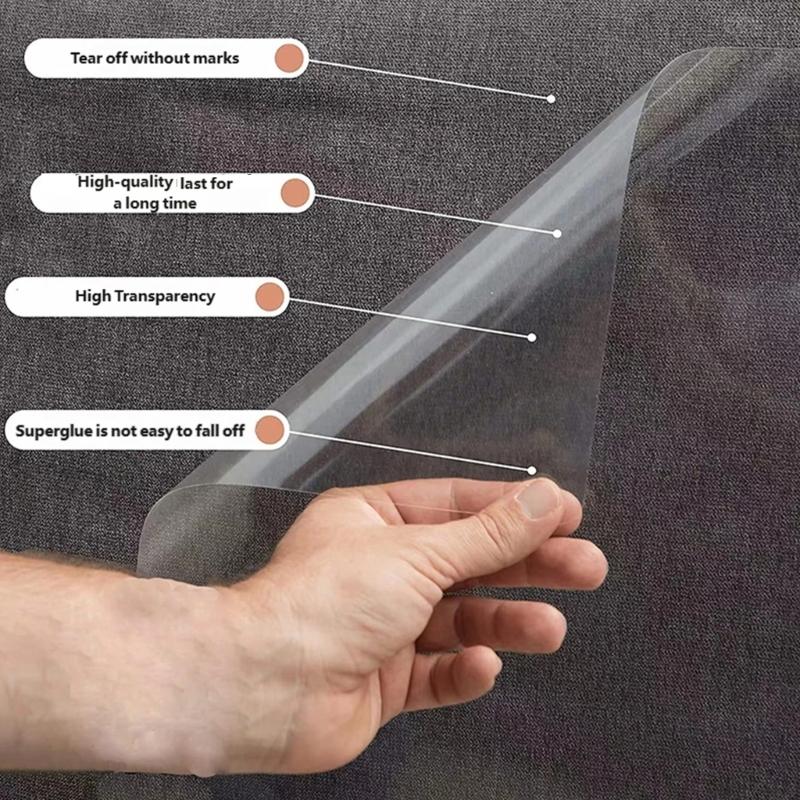 4pcs PVC Adhesive Anti Pet Scratch Protector for Sofa Furniture Transparent Durable Pet Proof Stickers