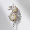 Rose Brooch - Elegant and Grand for Women. Pearl Brooch Exudes A Light Luxury and High-end Charm.