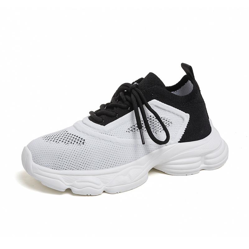

Mesh breathable sneakers women s 2025 new spring and summer versatile hollow running casual dad shoes flying woven little white shoes 36