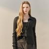 Vintage Damage High Neck Knit Zip Up Zf04qd001na